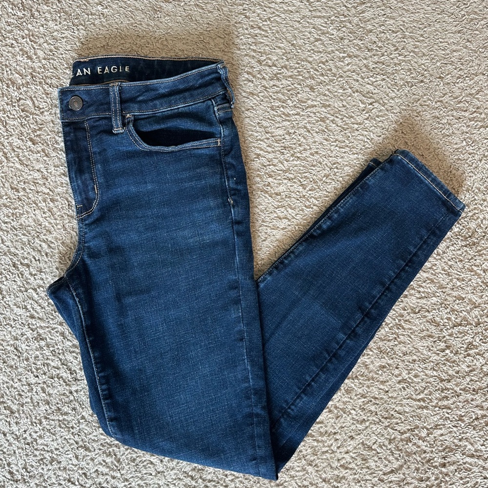 American Eagle Outfitters Blue Skinny Jeans Classic Fit